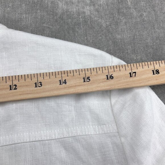 INC Jacket Women XSmall‎ White Pink Floral Embroidery Linen Zip Blouson Casual - Picture 8 of 11